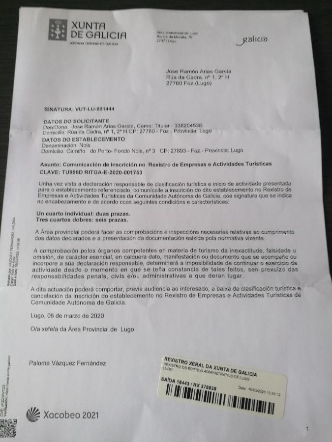 Chalet Vacacional En Segunda Linea De Playa Foz Εξωτερικό φωτογραφία